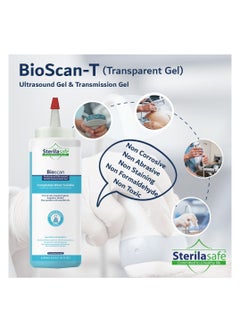 Sterilasafe Sterilasafe BioScan-T Professional ECG Medical Ultrasound Transmission Gel, Transparent, 250 ml  - Image 4