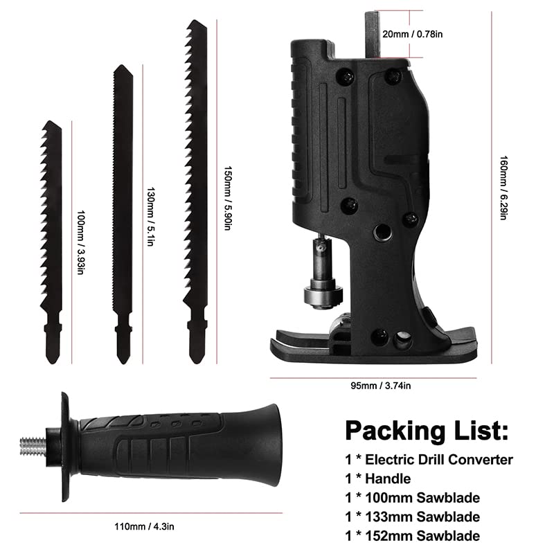 MLD GMR 1 Attachment for Drills - Electric Drill to Electric Saw Adapter | Woodworking Tool with 151mm, 131mm, and 100mm Saw Blade - Image 2