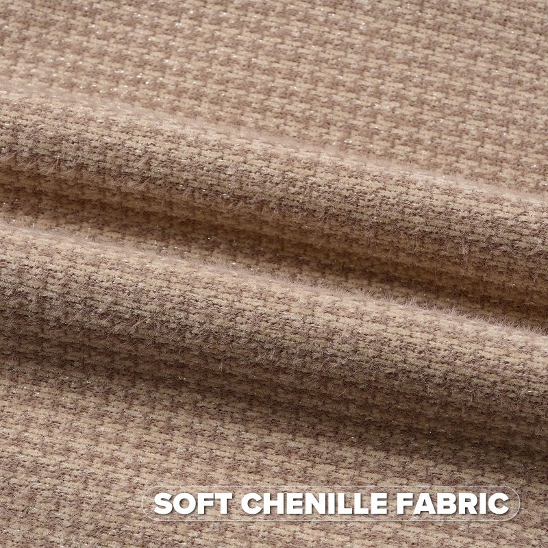 FUTEI Camel Decorative Throw Pillow Covers 26x26 Inch Set of 2,Soft Houndstooth Gingham Textured Euro Pillow Sham,Modern Home Decor for Couch Bed Living Room - Image 2