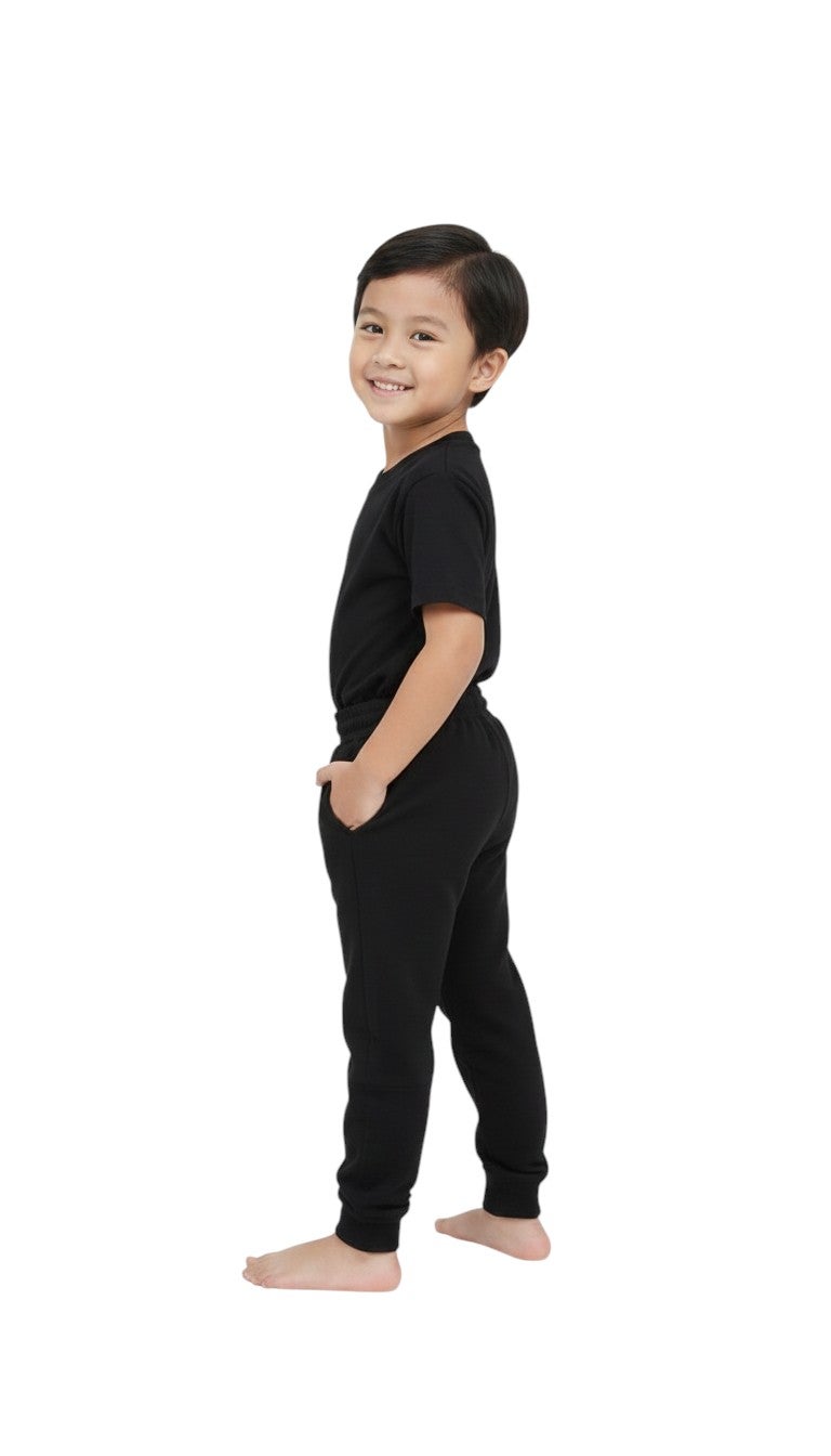 Bongo Kids Wear Plain Casual Milton Pants for Boys - Black - Image 3