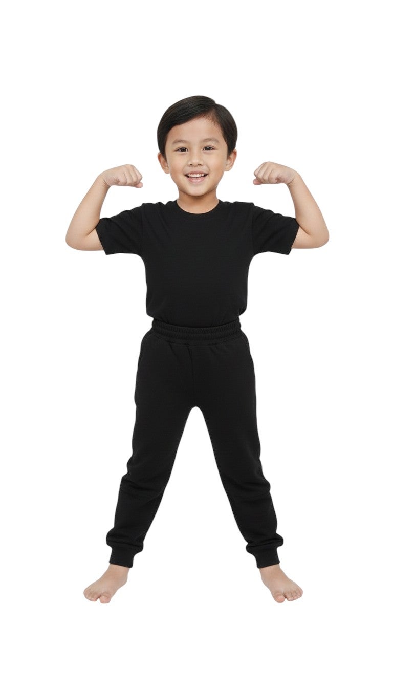 Bongo Kids Wear Plain Casual Milton Pants for Boys - Black - Image 2