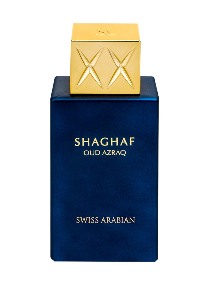 SWISS ARABIAN Shaghaf Oud Azraq Eau de Parfum, 75ml, Premium Quality Perfume, Women and Men’s Fragrance, Amber, Vanilla, Oud Luxurious Blend Perfumes for Men and Women  - Image 1