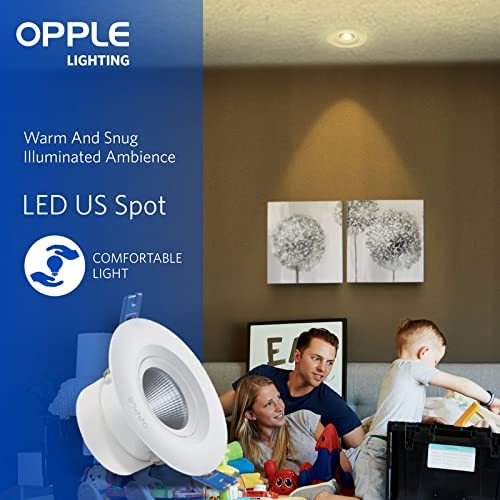 OPPLE US LED Spot Light Round Panel Deep Junction Conceal Box Down Lights 4Watt Cool White 6000K Pack of 5 - Image 5