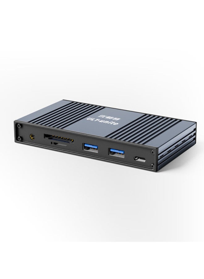Ult-unite Type-c Multi-functional 10-in-1 Docking Station Triple Display Usb-c To Hdmi/dp 4k60hz Expansion Screen Dual Card Reader Gigabit Ethernet Port Pd100w Audio Splitter - Image 4