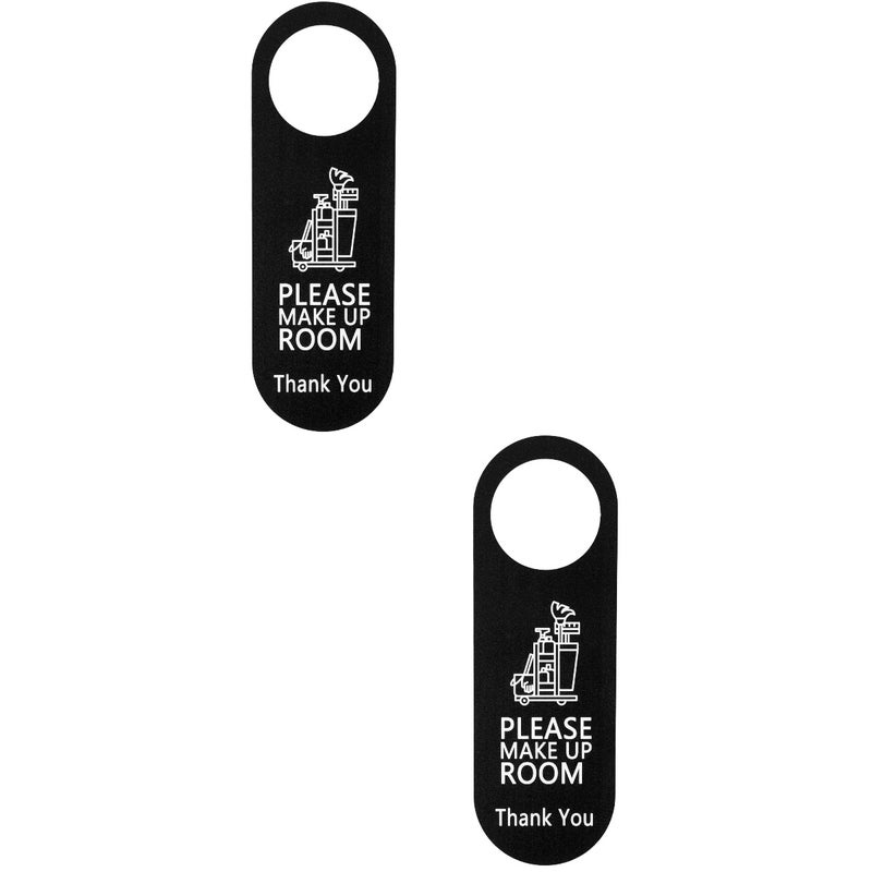 2pcs Do Not Disturb Door Sign Hanger Hotel Door Knob Hanger Sign Double Sided Door - Image 1