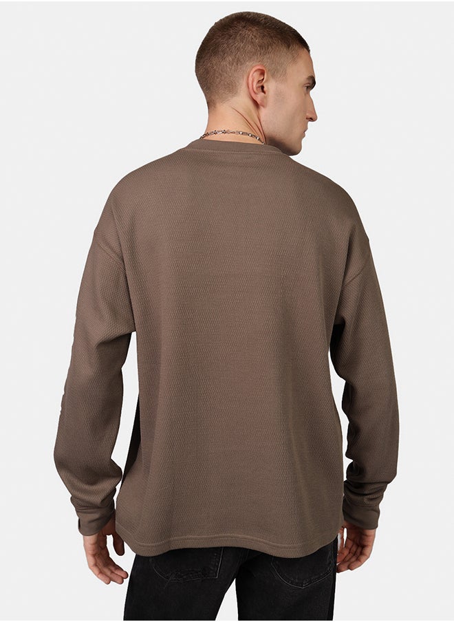 American Eagle - AE Oversized Long-Sleeve Elevated Logo Graphic Thermal T-Shirt - Image 1