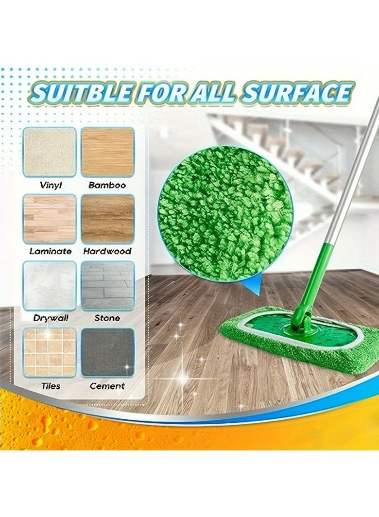 3pcs, Reusable Mop Replacement Pad, Flat Floor Mop Cloth, Washable And Durable Replacement Mop Cloth, Dust Removal Mop Head, Wet And Dry Use, Easy To Clean, Cleaning Supplies(mop not included)  - Image 2
