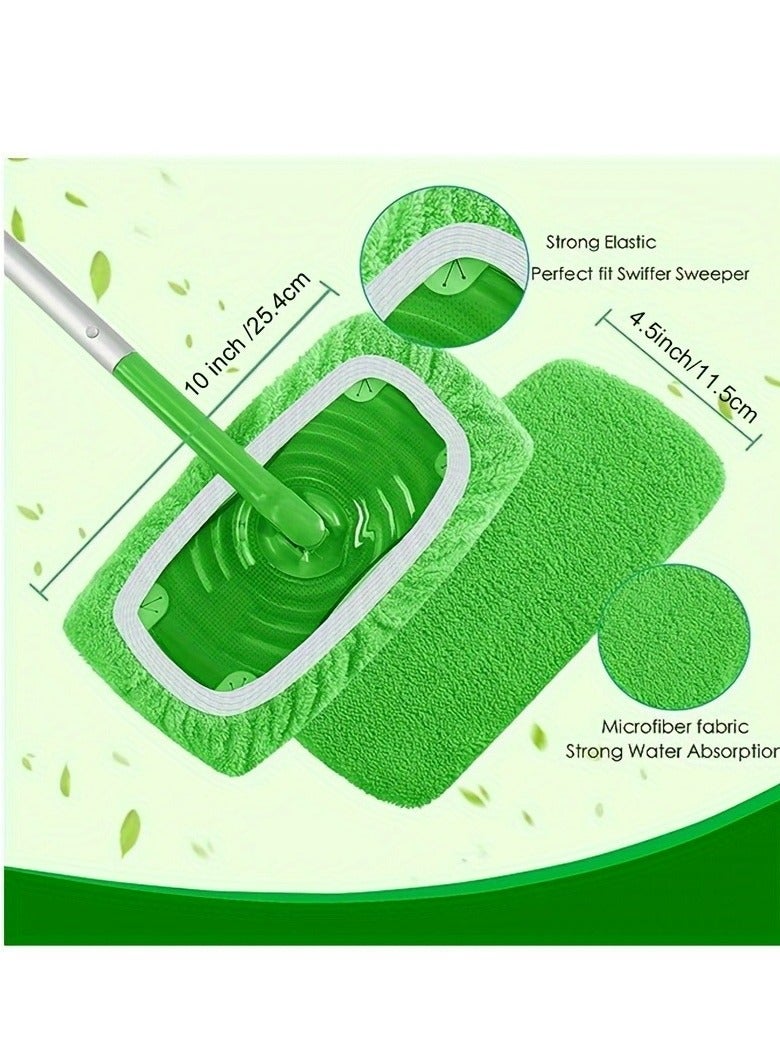 3pcs, Reusable Mop Replacement Pad, Flat Floor Mop Cloth, Washable And Durable Replacement Mop Cloth, Dust Removal Mop Head, Wet And Dry Use, Easy To Clean, Cleaning Supplies(mop not included)  - Image 4