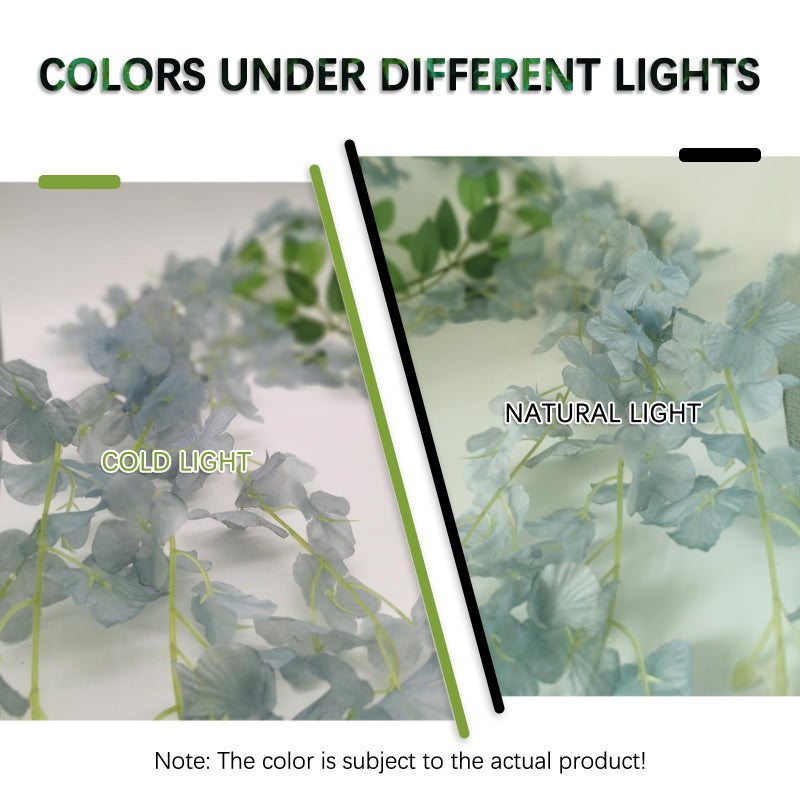 Luerbi 24 Pack Grey Wisteria Hanging Flowers Garland  3.77 Feet Grey Artificial Wisteria Flower Vines  Fake Grey Wisteria  Grey Flower Vines for Backdrop  Grey Trailing Flower  Hanging Flower Decor - Image 5