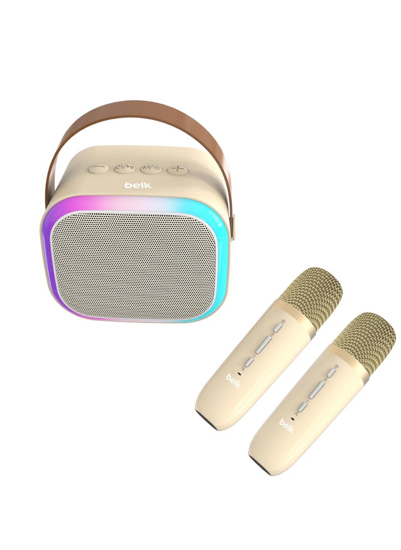 Belk - Speaker with  Microphone Wireless Bluetooth Karaoke Machine 15W with Ultra Clear HD Sound with DSP Echo Cut for Adults and Kids Home Parties  BL-402 - Image 1