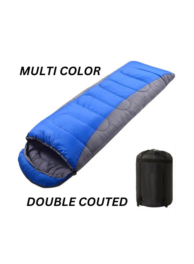 Ultralight Camping Sleeping Bag – Blue & Gray, 210x75x10cm, 3-Season, Compact & Durable - Image 1