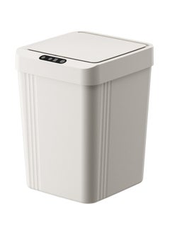 Hihonor 13L Electric Trash Can with Lid, Smart Electric Plastic Narrow Trash Can (Living Room, Bedroom, Office, Kitchen), White  - Image 1