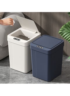 Hihonor 13L Electric Trash Can with Lid, Smart Electric Plastic Narrow Trash Can (Living Room, Bedroom, Office, Kitchen), White  - Image 2
