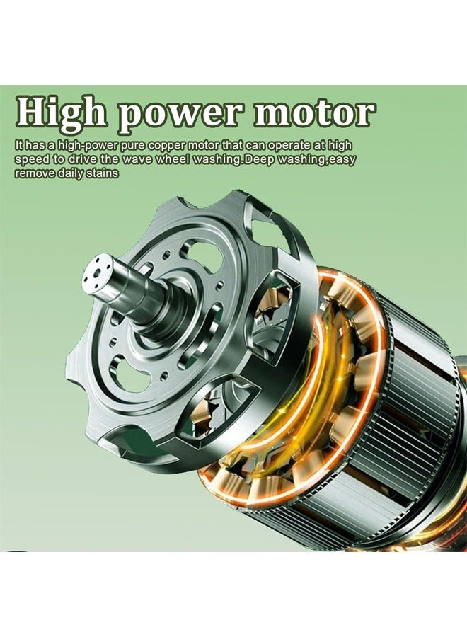 Arabest Portable Washing Machine, 9 L Mini Folding Washer, Deep Cleaning of Underwear,Baby Clothes,or Small Items,Foldable Washing Machine for Apartment, Camping, RV, Travel, Green - Image 4