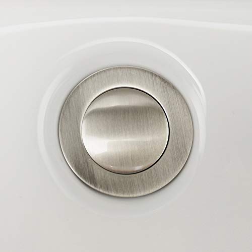 Purelux Pop up Drain Stopper for Bathroom Faucet Vanity or Vessel Sink Bathroom Drain Assembly No Overflow, Brushed Nickel - Image 5
