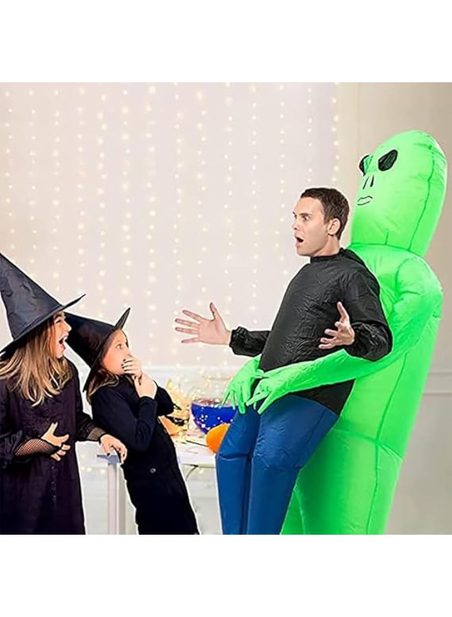 HI-FINE Funny Kidnapping Inflatable Costumes,Alien Costume, Ride On Alien Air Blow Up Costumes for Halloween Costume Parties,for Adult(150-190cm) - Image 4