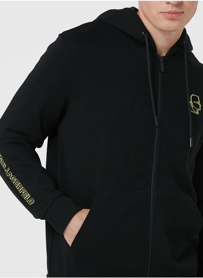 Karl Lagerfeld Causal Zip Throug Hoodie
