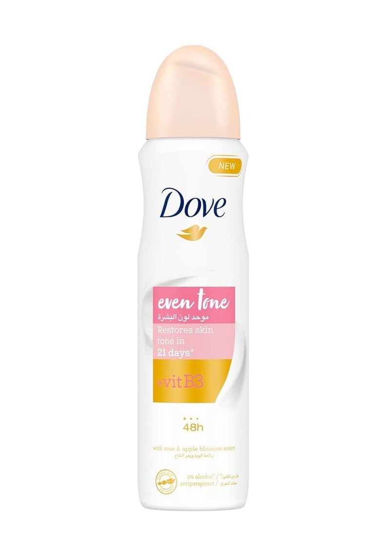 Dove even tone +vit B3 deodorant spray 150 ml 