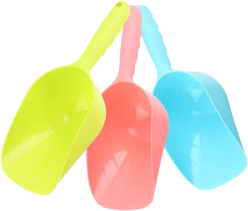 KASTWAVE Pet Food Shovel Plastic Litter Scoop Colored Handy Shovel Litter Box Scooper for Pets Dog Cat, Plastic Shovel Measuring Cup Animal Feeding Supplies Household pet Feeding Tool (Random Color) - Image 1