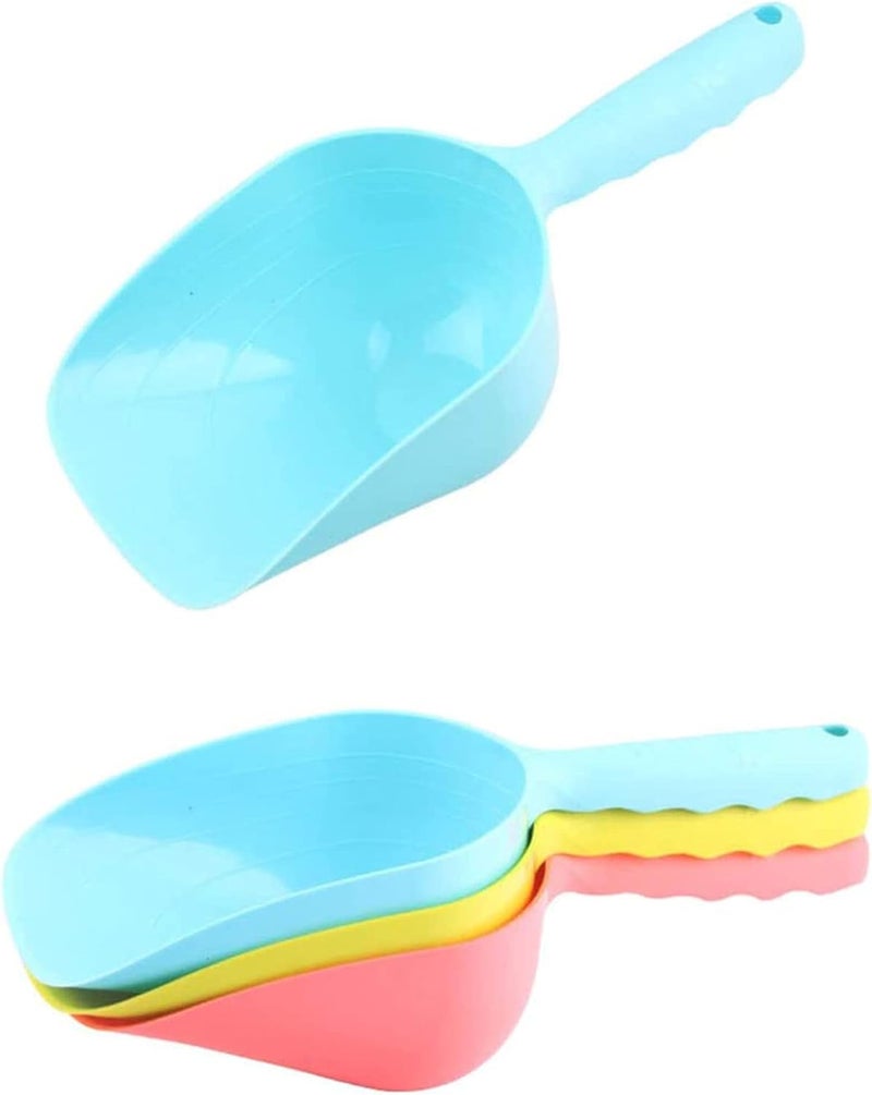 KASTWAVE Pet Food Shovel Plastic Litter Scoop Colored Handy Shovel Litter Box Scooper for Pets Dog Cat, Plastic Shovel Measuring Cup Animal Feeding Supplies Household pet Feeding Tool (Random Color) - Image 4