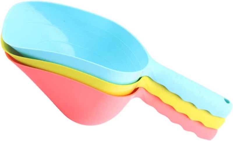 KASTWAVE Pet Food Shovel Plastic Litter Scoop Colored Handy Shovel Litter Box Scooper for Pets Dog Cat, Plastic Shovel Measuring Cup Animal Feeding Supplies Household pet Feeding Tool (Random Color) - Image 3