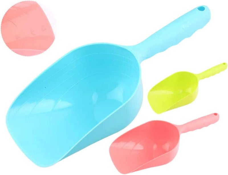 KASTWAVE Pet Food Shovel Plastic Litter Scoop Colored Handy Shovel Litter Box Scooper for Pets Dog Cat, Plastic Shovel Measuring Cup Animal Feeding Supplies Household pet Feeding Tool (Random Color) - Image 5