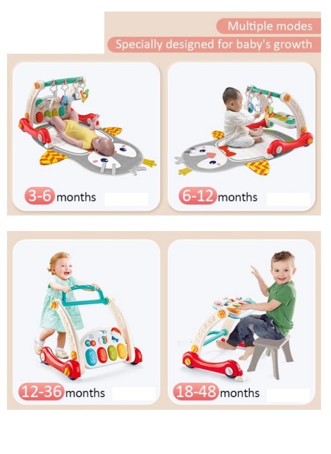 4 In 1 Baby Playmat & Play Piano Gym With Walker, Learning Walking Stroller and Soft Infants Floor Activity Center, Musical Keyboard, Tummy Time - pzsku/Z6EF93545A20FD0F8FC1FZ/45/_/1729063027/25a1ec4a-29c5-42c1-8a2e-a865e49deb65