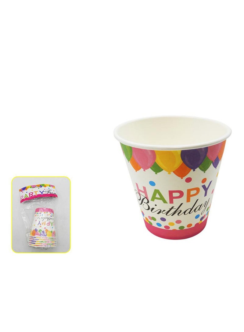 PARTY FUN Happy Birthday Paper Cups 9oz 6pcs Perfectly Sized for Joyful Celebrations - Image 2