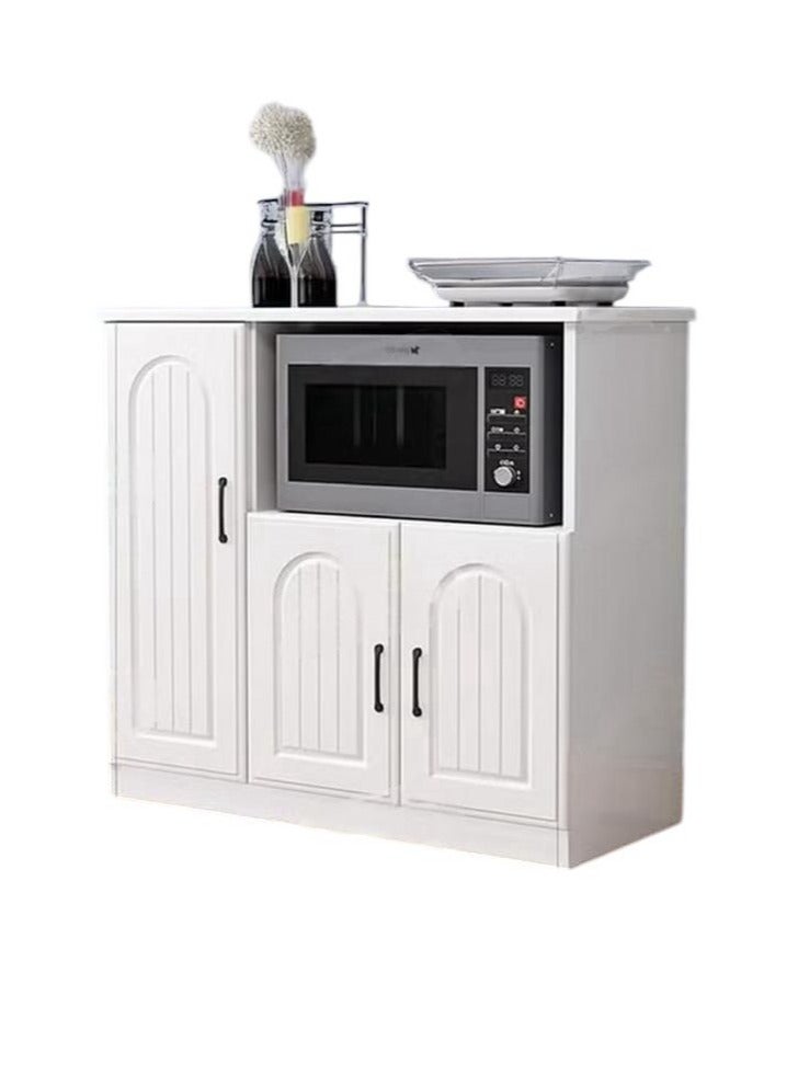 Generic Coffee Corner Cabinet, Living Room Dining Room Office, Multifunctional Kitchen Storage Cabinet, Modern Freestanding Sideboard with Microwave Organizer White  - Image 1