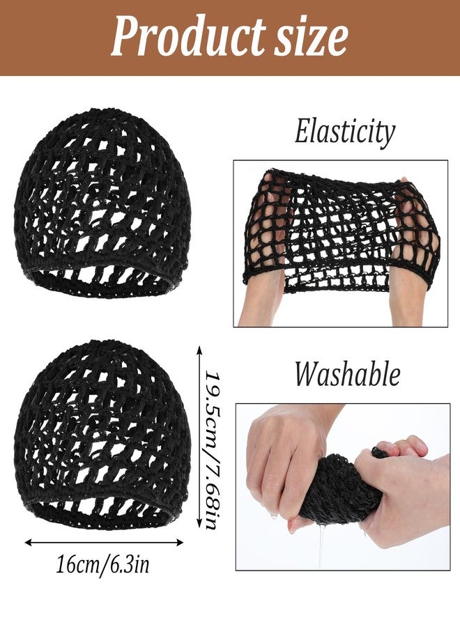 Sibba 2-Pack Stretchy Mesh Hair Wrap Caps for Women Breathable Sleeping & Drying Snood for Curly Hair, Silk Press, Natural Styles Adjustable Knit Bonnet, Hair Net Cover - Image 2