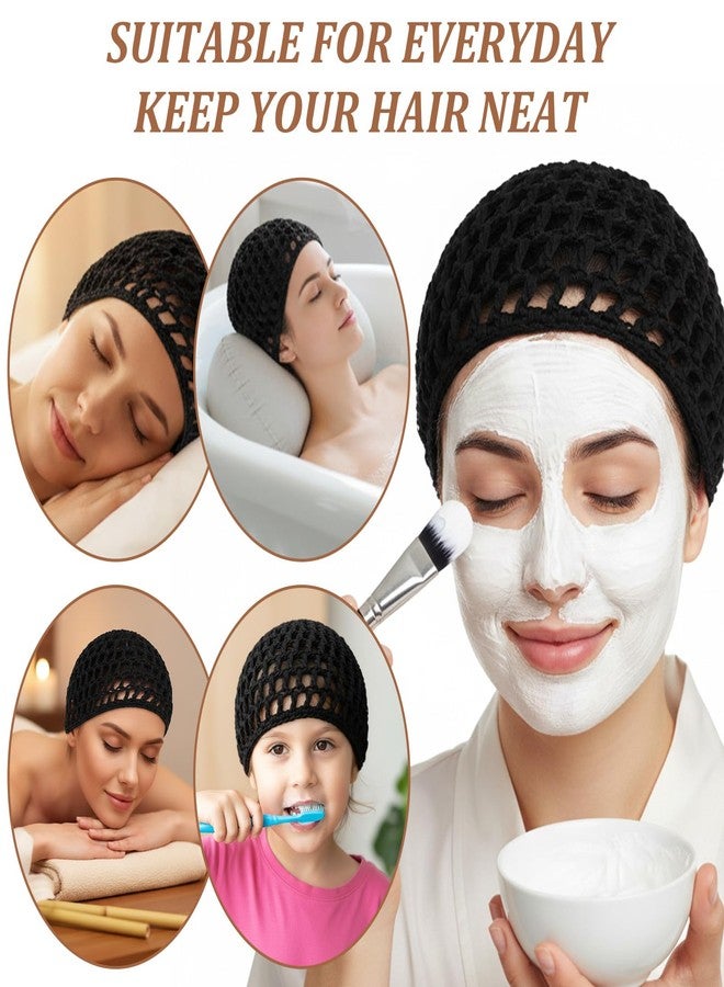 Sibba 2-Pack Stretchy Mesh Hair Wrap Caps for Women Breathable Sleeping & Drying Snood for Curly Hair, Silk Press, Natural Styles Adjustable Knit Bonnet, Hair Net Cover - Image 3