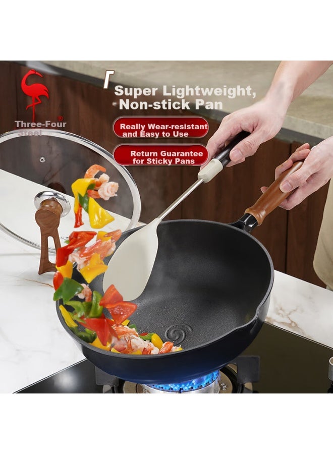 Ssgp Non-stick Wok, Ultra-light Cooking Pan For Women, Titanium-containing less Pan, Suitable For Induction And Gas Stoves, 28cm, 38711 - Image 1