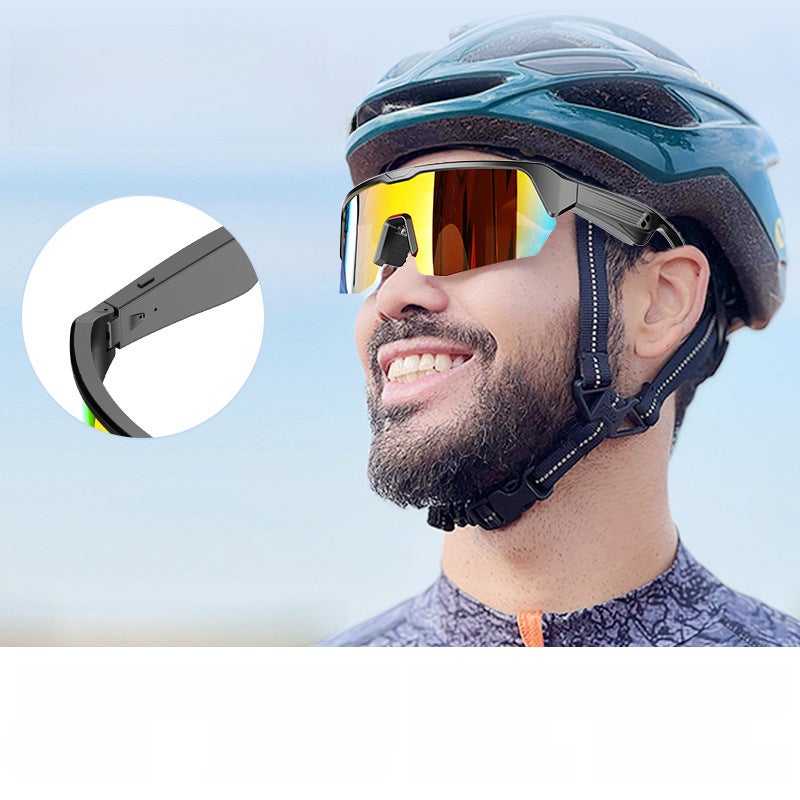 Smart Sports Glasses Bluetooth UV Protection gold plating - Image 2