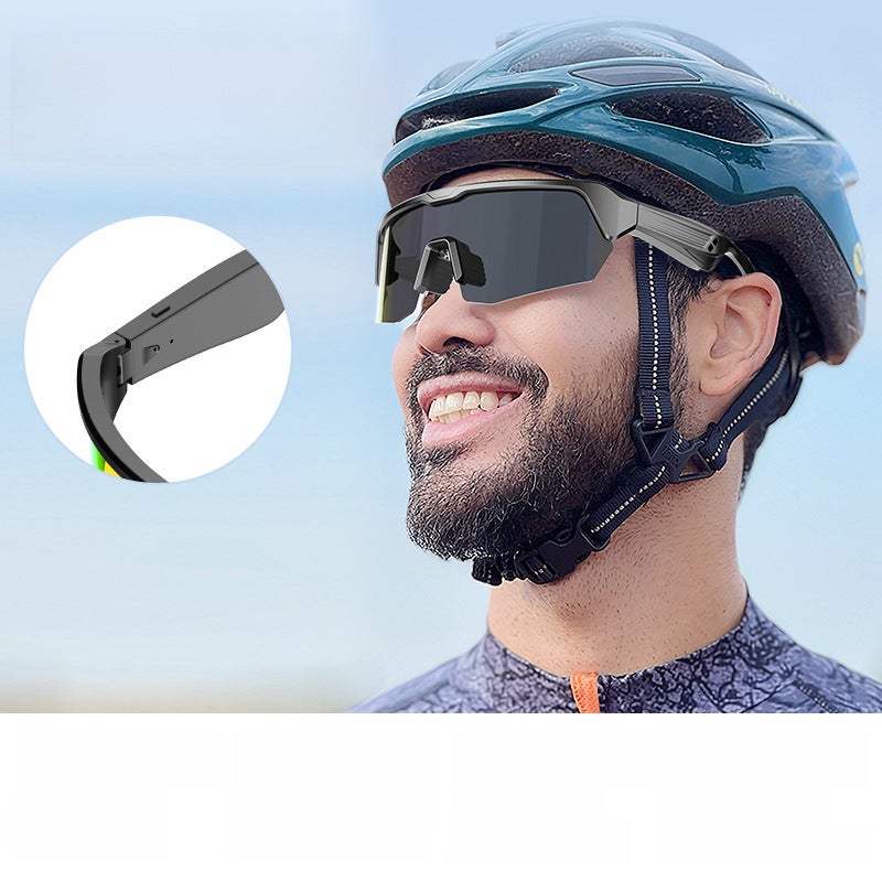 Smart Sports Glasses Bluetooth UV Protection gold plating - Image 3