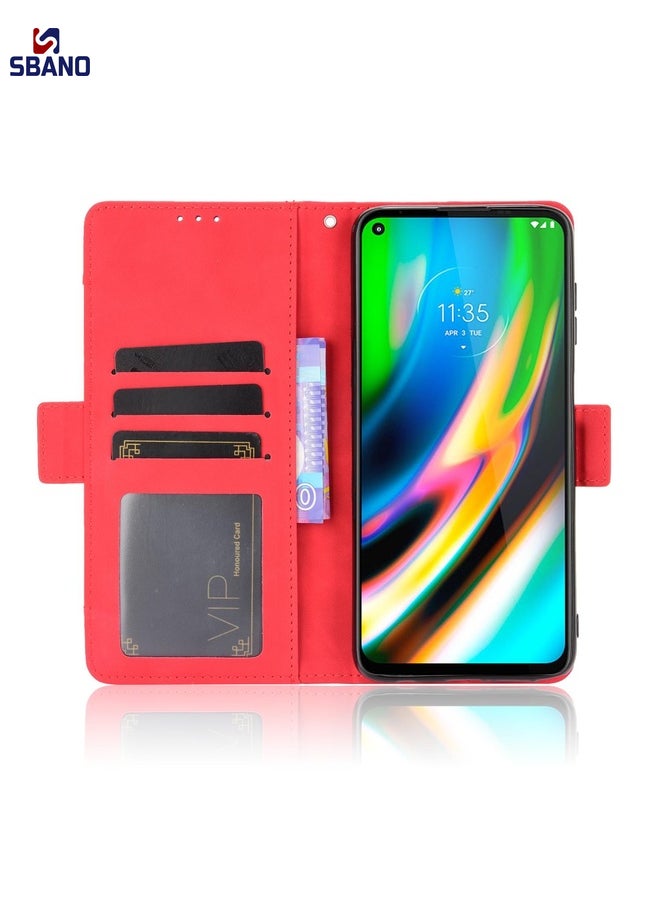 Case Cover For Motorola Moto G Stylus 2021 Wallet Style Skin Feel Calf Pattern Leather Case with Separate Card Slots(Red)