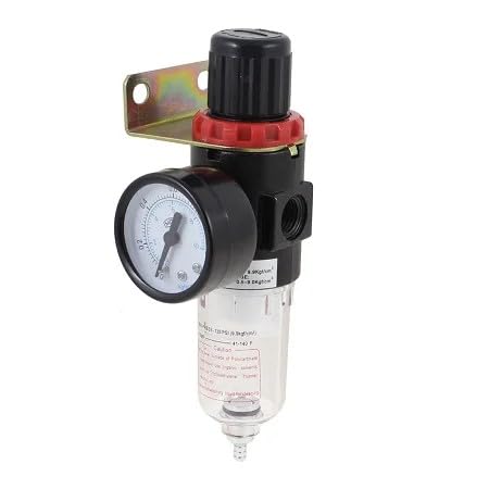 Compressor Masters AFR2000 Connection Size 14 Pneumatic Air Filter Regulator Compressor and Pressure Reducing Valve Oil Water Separation Gauge Outfit - Image 1