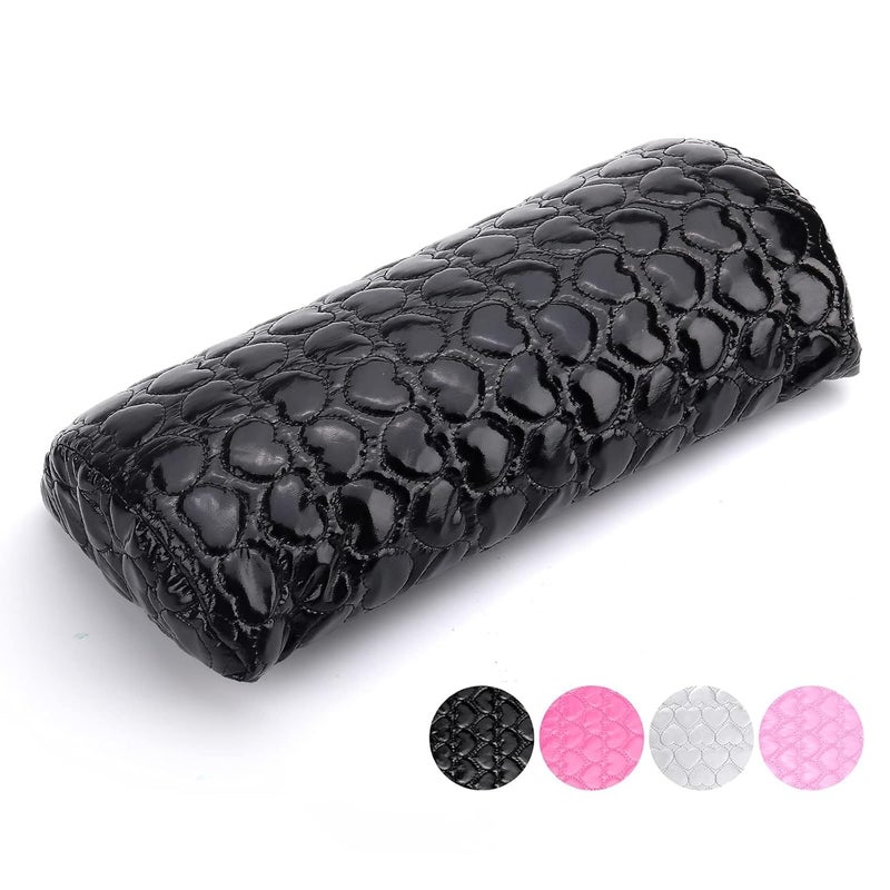 KIRA Kira Nail Pillow Hand Rest for Nails PU Leather Nail Armrest Detachable Manicure Hand Pillow Cushion Nail Art Accessories Tool for Nail Art Supplies Women Black - Image 1