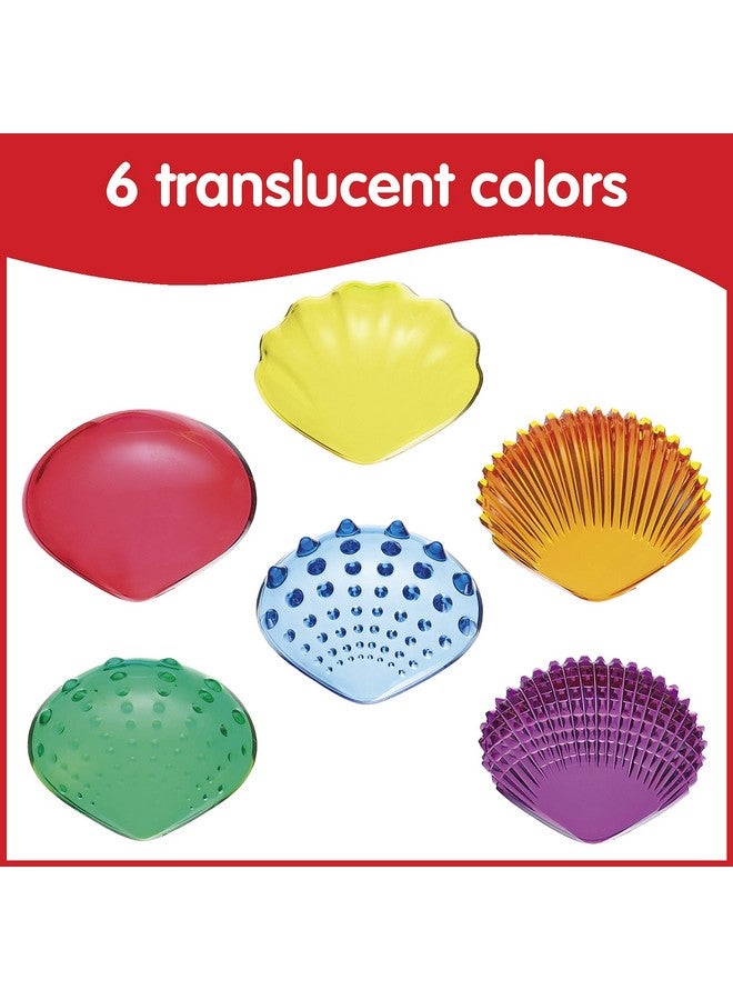 edxeducation 13841 Tactile Shells Set Of 72 Translucent 6 Textures And Colors Ages 18M+ Explore Stem Concepts Via Light Panels And Sensory Bins  - Image 4