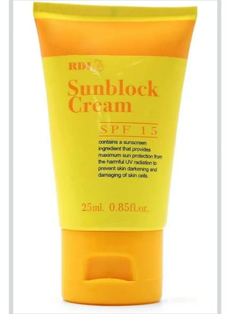 RDL Sunscreen Cream SPF 15 - 25ml - Image 1