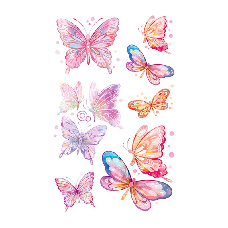 Generic Concert Face Sticker Glitter Butterfly Tattoo Sticker Makeup Butterfly Sticker Music Festival Decoration Eye Makeup Waterproof Lasting Face CK-001 