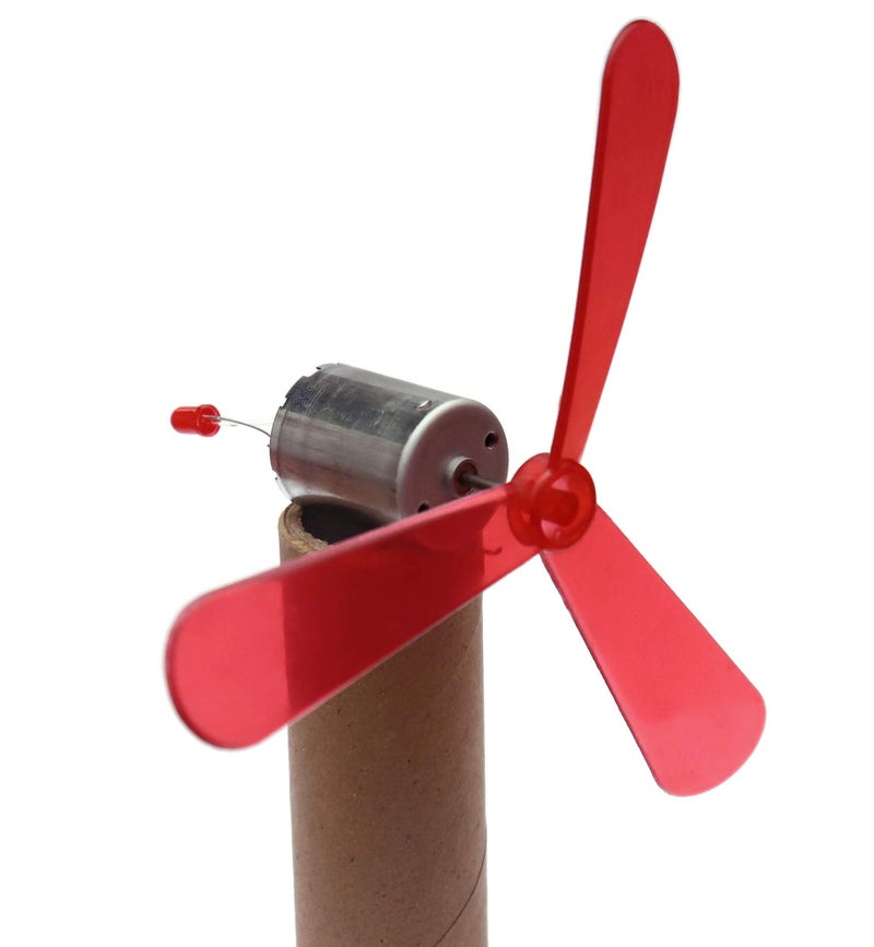 Electronicspices Electronic Spices Dynamo Motor With Fan Blade For Wind Mill Project And 2 Leds - Image 3