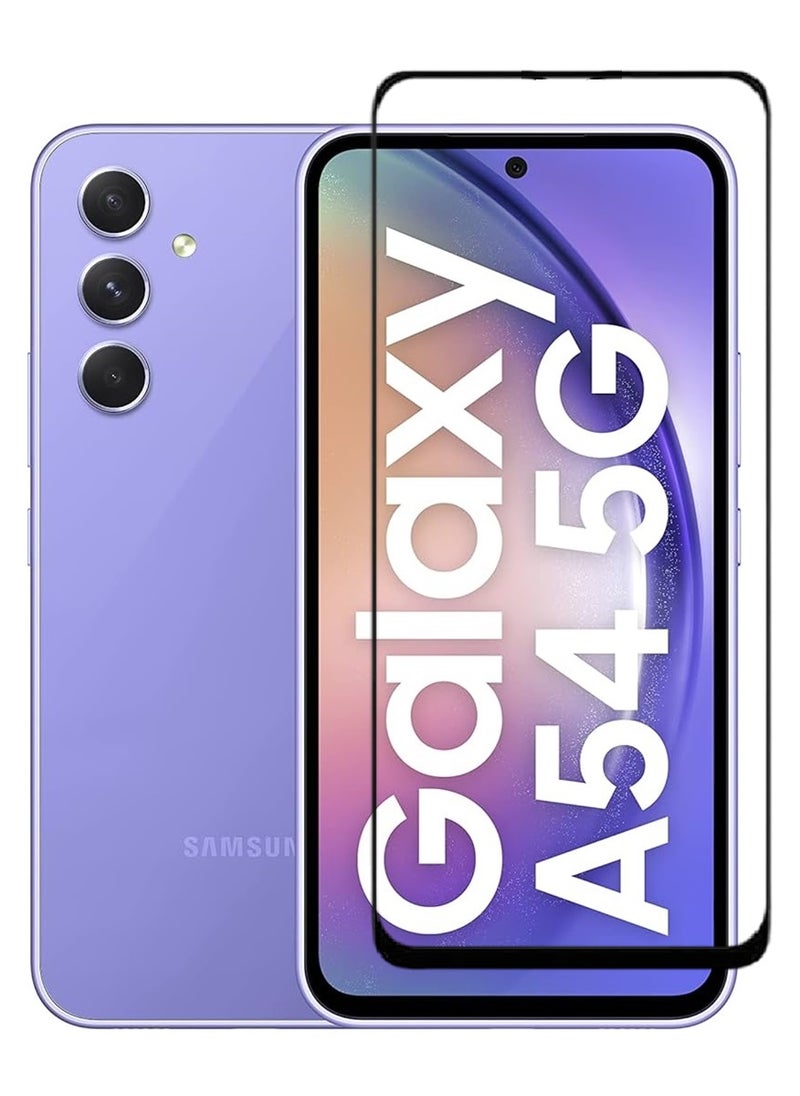 AINA حماية شاشة زجاجية مقسّاة 5D مصممة لهاتف سامسونج جالاكسي A54 تغطية كاملة للصق من الحافة إلى الحافة وخالية من الفقاعات - Image 1