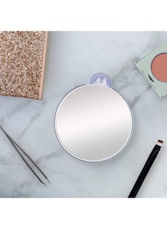 Zadro Dualsided 10X/5X Magnification Compact Travel Lightweight Portable Suction Cup Spot Makeup Mirror Clear Acrylic Gray/White  - Image 3