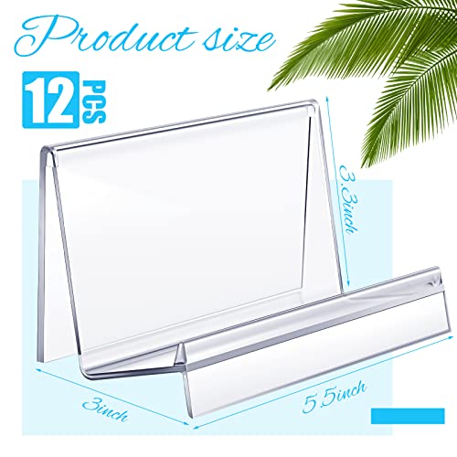 Qunclay 6 Pcs Purse Display Stand Clear Acrylic Wallet Display Stand Purse Holder Handbag Organizer for Bag Phone Cards Store - Image 3