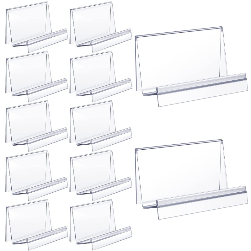 Qunclay 6 Pcs Purse Display Stand Clear Acrylic Wallet Display Stand Purse Holder Handbag Organizer for Bag Phone Cards Store - Image 2