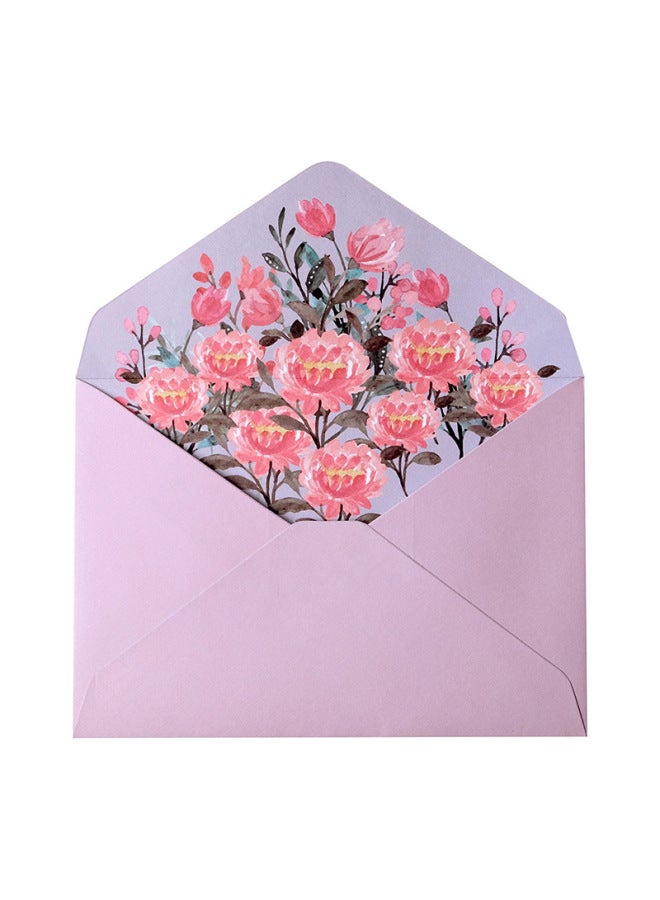 Glow Wedding Envelope Invitation Letter A5 Handwritten Love Letter Letter Paper Warm Spring Blooming Envelope Letter Paper Set Contains 2 Envelopes 4 Letter Paper - Image 1