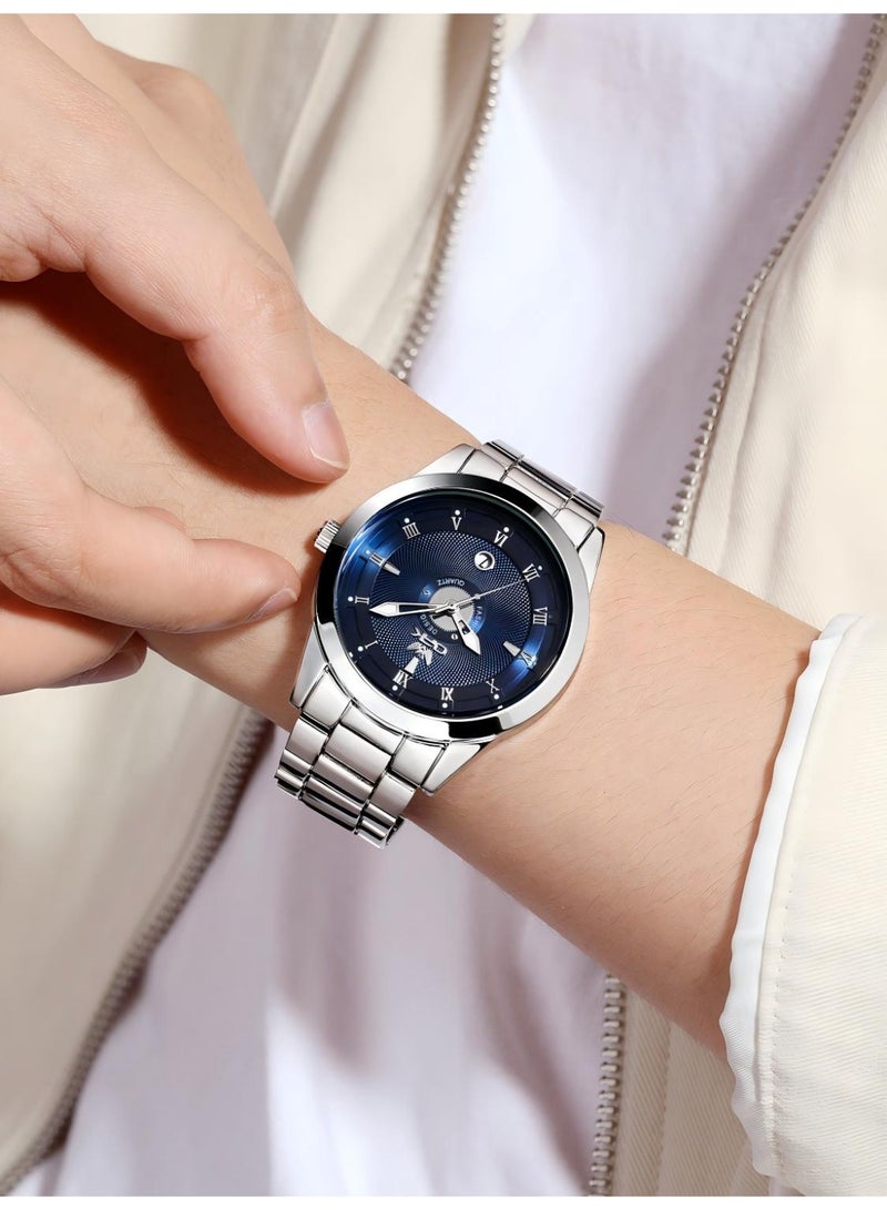 OPK Watch for Men Stainless Steel Waterproof Luminous Date Analog Quartz Wrist Watch Business Fashion Casual Men Watches - Image 4