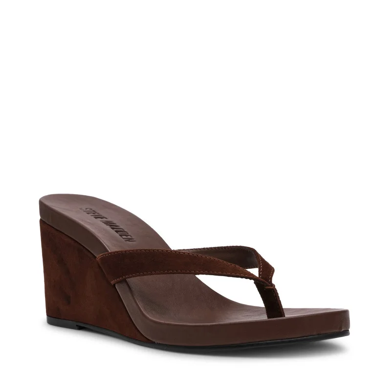 Steve Madden Playing Brown Women's Heel Sandals