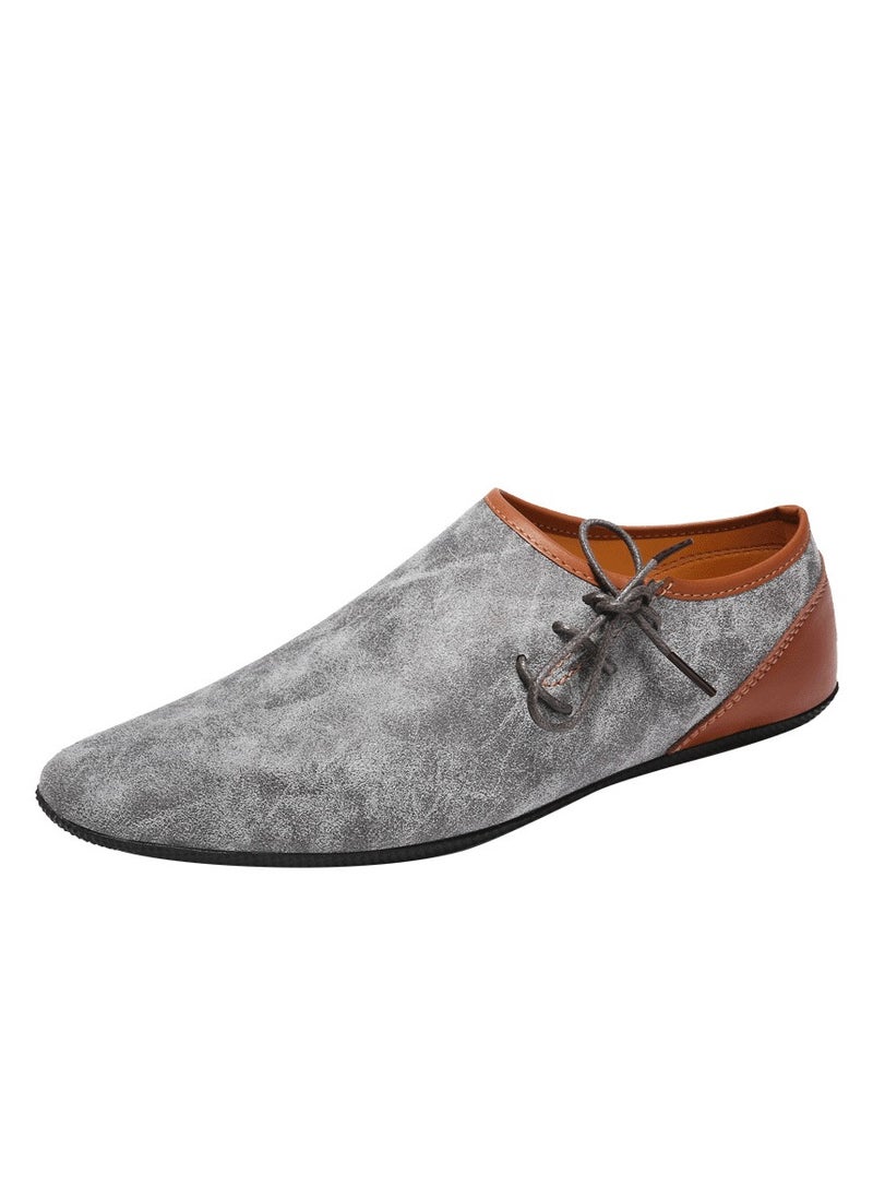 Shougu New Summer Korean Version All-Match Stylish Genuine Leather British One-Step-On Lazy Man's Leather Shoes  - Image 1
