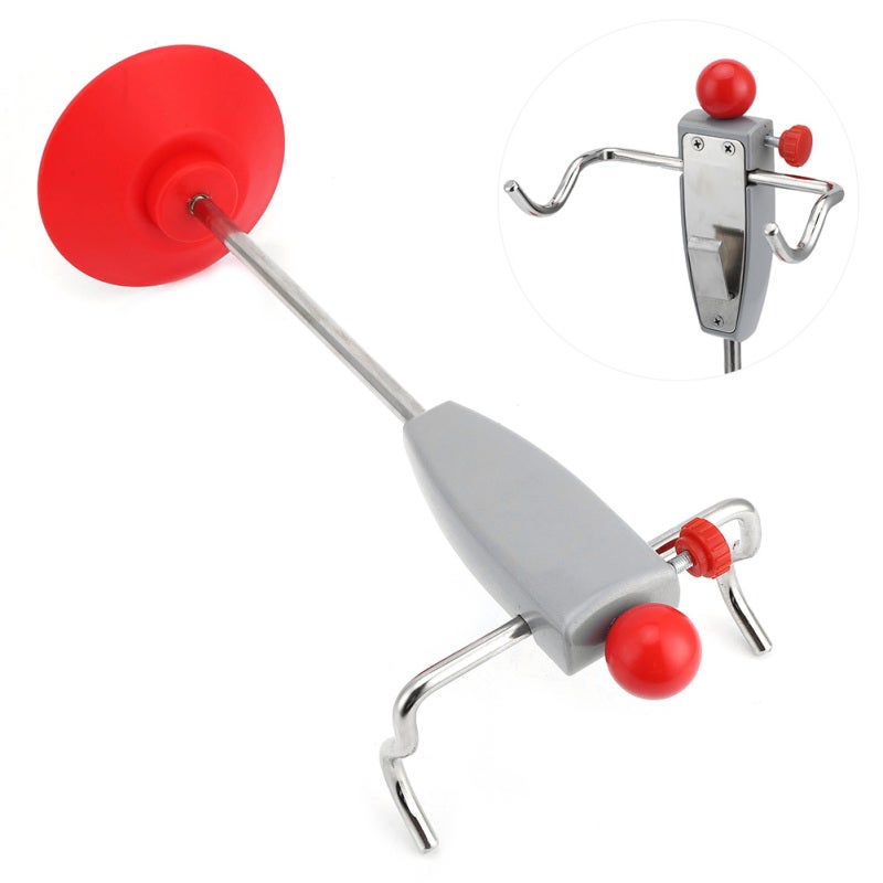 Steering Wheel Holder 14.5in Height Adjustable Press Lock Switch - Universal Fit Loaded Spring Leveling Stand Tool for Automotive Car Truck Vehicle Alignment - Image 1